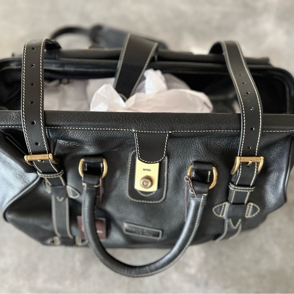 Cole Haan Leather Frame Montana II Weekender/Duffel - Picture 6 of 8